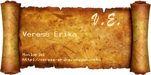 Veress Erika névjegykártya