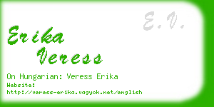 erika veress business card
